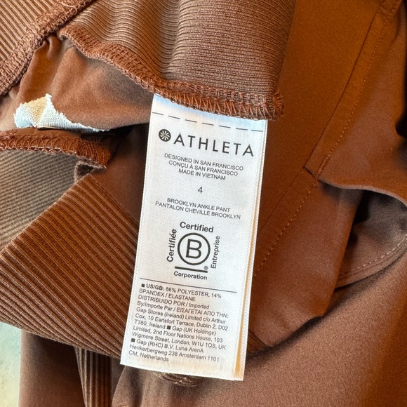 Athleta Brooklyn Ankle Pant size 4, brown - Picture 7 of 7